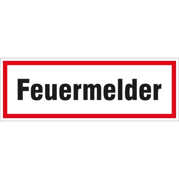 Hinweisschild Feuermelder 297x105/1.5mm