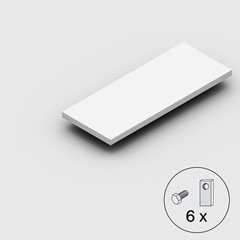 Fachboden, lichtgrau, mittelschwer, BxT 1000 x 400 mm.