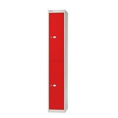 OFFICE Garderobensystem, Tiefe 305 mm, 2 Fächer mit je 1 Kleiderhaken, Korpusfar
