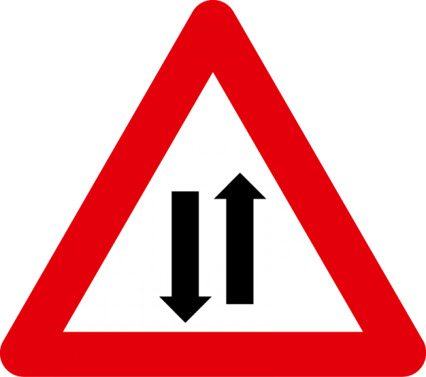 §50/14 Achtung Gegenverkehr flach Scotchlite Typ1 | Flach