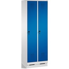 EVOLO Aufbewahrungsschrank, mit Sockel, 2 Abteile, Abteilbreite 300 mm, mit 8 Fa