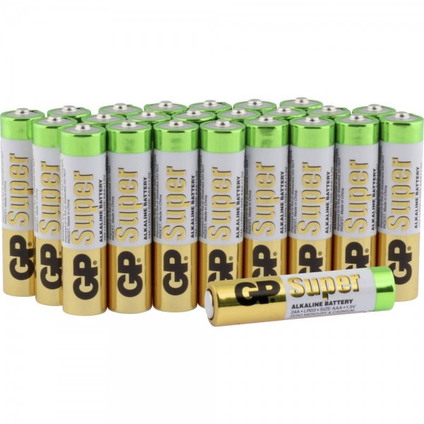 GP Batteries Super Micro (AAA)-Batterie Alkali-Mangan 1.5 V 24 St.