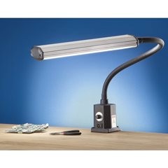 Universal-LED-Flexarmleuchte IP20, Anschlussspannung 220 - 240 V, mit Magnetfuß.