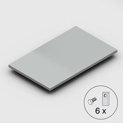 Stahlfachboden, Traglast 125 kg, verzinkt, BxT 1300 x 800 mm.