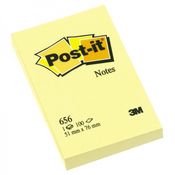 Post-it Haftnotiz Notes 656 51x76mm 100Blatt gelb