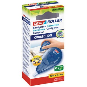 Korrekturroller ecoLogo®, Einw., 4,2mmx10m, weiß, blau, tr