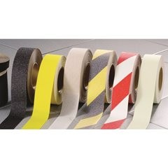 Antirutsch-Band, selbstklebend, Breite 50 mm, rot/weiß, Rolle, ab 1 Stk.