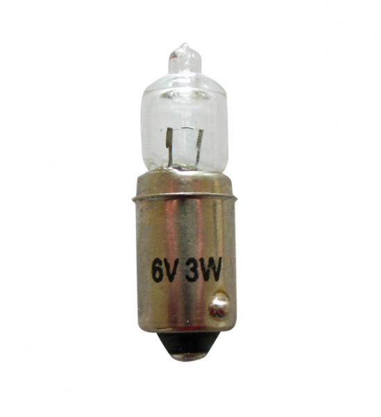 Halogenglühlampe. 6 V. 3 W. Sockel Ba 9 s