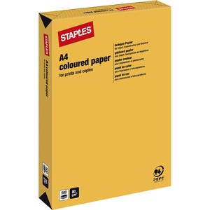 Multifunktionspapier, A4, 80g/m², gold / goldgelb, pastell