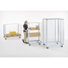 Rollbehälter, mit Doppelflügeltür, BxT 1200 x 800 mm, Höhe 1635 mm.