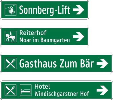 §53/13d Wegweiser| einzeilig Alrond Ausführung