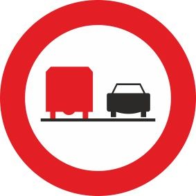 §52/4c Überholen für Lastkraftfahrzeuge verboten | Alrond Verkehrszeichen