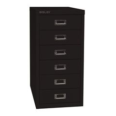 MultiDrawer™ 29er Serie, DIN A4, 6 Schubladen, schwarz.