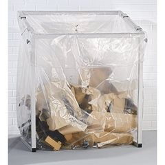 Großvolumen Wertstoffsammler, für Volumen 2500 l, fahrbar, aus Vierkantrohr.