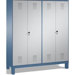 EVOLO Garderobenschrank, zueinander schlagende Türen, 4 Abteile, Abteilbreite 40