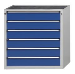 Schubladenschrank ohne Platte, Breite 910 mm, Schubladentraglast 200 kg, 6 Schubladen à 150 mm, Fron