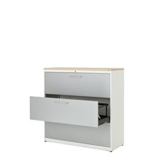Hängeregistraturschrank, Kunststoffplatte, 3 Auszüge, 3-bahnig, mit Dämpfung, re