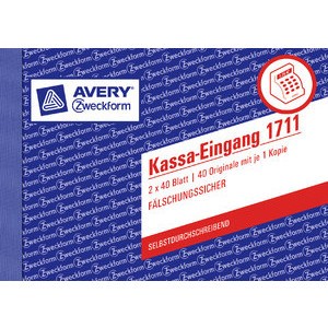 Einnahmebeleg, A6 quer, 2fach, sd, 1./2.Bl.bedr., Pap., we/rs, 2x40Bl.