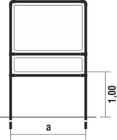 Rohrrahmen Type F2 1500x1000mm und 1500x310mm