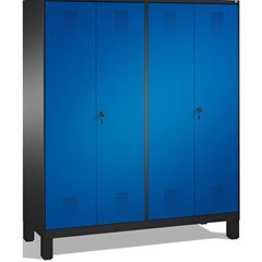 EVOLO Garderobenschrank, zueinander schlagende Türen, 4 Abteile, Abteilbreite 40