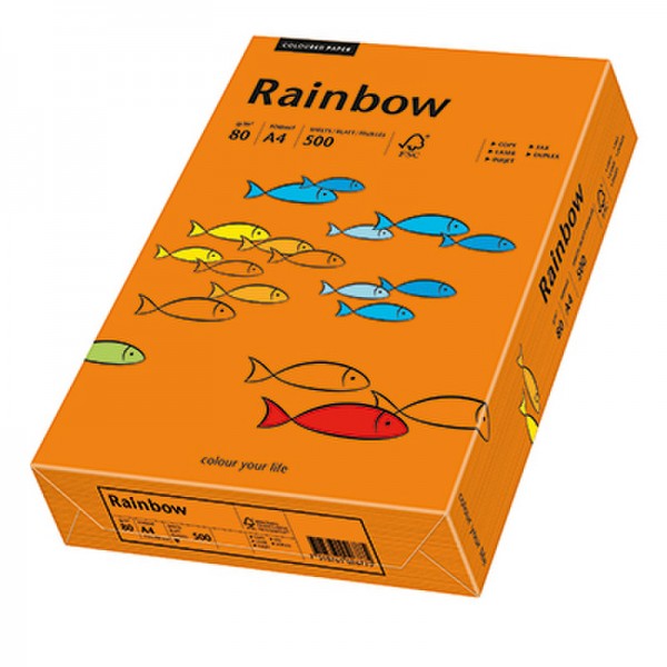 Rainbow Kopierpapier 88042453 A4 80g intensivorange 500 Bl./Pack.