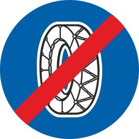 §52/22a Ende der Schneekettenpflicht | Alrond Verkehrszeichen