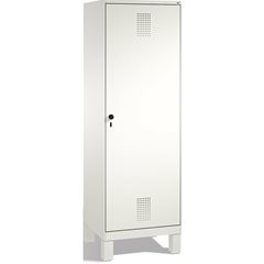 EVOLO Garderobenschrank, Tür über 2 Abteile, mit Füßen, 2 Abteile, 1 Tür, Abteil
