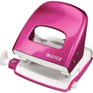 Locher NeXXt, WOW, mit Anschlagschiene, 30 Blatt, 3 mm, pink