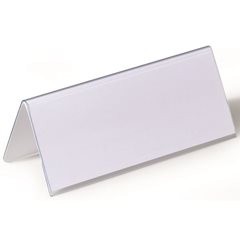 Tischnamensschild aus Hartfolie, Dachform, HxB 61/122 x 150 mm, VE 50 Stk.