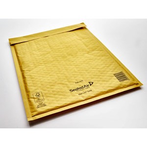 Luftpolstertasche, sk, Typ: H/5, 290 x 370 mm, i: 270 x 360 mm, gold
