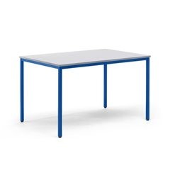 Mehrzwecktisch, HxBxT 720 x 1200 x 800 mm, Platte lichtgrau, Gestell enzianblau.