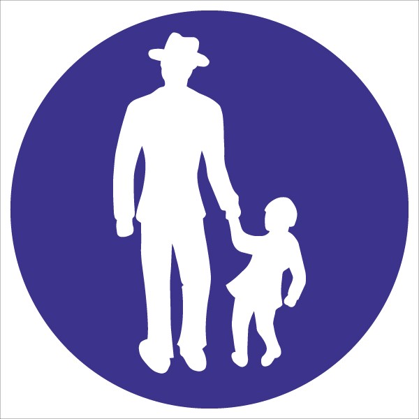 §52/17 Gehweg | flaches Verkehrszeichen