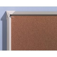 Pinnwand mit Alu-Rahmen, Naturkork, BxH 1500 x 1000 mm.