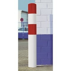 Rammschutz-Poller, Größe L, rot / weiß, zum Einbetonieren.