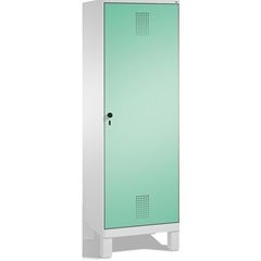 EVOLO Garderobenschrank, Tür über 2 Abteile, mit Füßen, 2 Abteile, 1 Tür, Abteil
