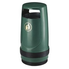Outdoor-Abfallsammler, Volumen 90 l, HxØ 1000 x 490 mm, grün.