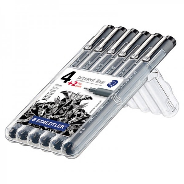 STAEDTLER Finliner 308 SB6P schwarz 6 St./Pack