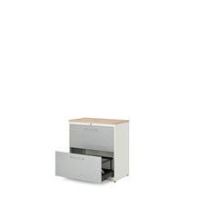 Hängeregistraturschrank, Kunststoffplatte, 2 Auszüge, 2-bahnig, mit Dämpfung, re