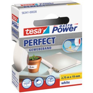 Gewebeband extra Power®, sk, 19mmx2,75m, weiß