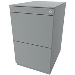 Standcontainer Note™, mit 2 Hängeregistraturen, Höhe 704 - 737 mm, mit Top, silb