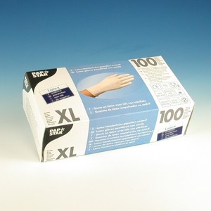 Handschuh, unsteril, Latex, puderfrei, Größe: XL, natur
