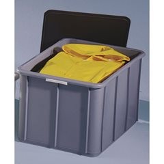Stapelbehälter aus Polypropylen, Volumen 60 l, Außenmaße LxBxH 600 x 400 x 339 mm, grau, ab 10 Stk.