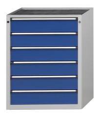 Schubladenschrank ohne Platte, Breite 760 mm, Schubladentraglast 200 kg, 6 Schubladen à 150 mm, Fron
