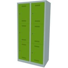 MonoBloc™ Schließfachschrank, 3 Fächer je Abteil, Breite 810 mm, 2 Abteile, 6 Fä