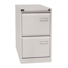 Hängeregistraturschrank LIGHT, 1-bahnig, 2 Schübe, DIN A4, lichtgrau.