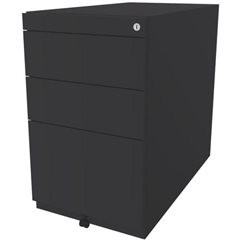 Standcontainer Note™, mit 2 Universalschubladen, 1 Hängeregistratur, ohne Top, Tiefe 775 mm, anthraz