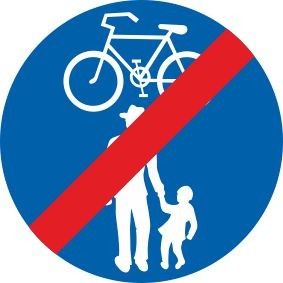 §52/17a/c Ende eines Geh- und Radwegs | Alrond Verkehrszeichen