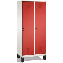 EVOLO Aufbewahrungsschrank, mit Füßen, 2 Abteile, Abteilbreite 400 mm, mit 8 Fac