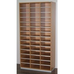 Sortierregal, HxBxT 1864 x 913 x 420 mm, 42 Fächer DIN A4, Buche-Dekor.
