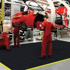 Stecksystem, Cushion Ease Solid™ Naturgummi, geschlossen, LxBxH 910 x 910 x 19 mm, schwarz.